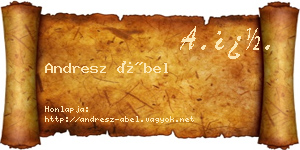 Andresz Ábel névjegykártya